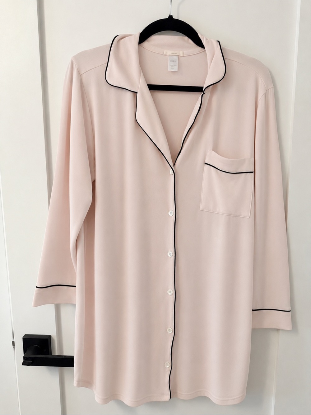 Eberjay Gisele Jersey Knit Sleep Shirt in Sorbet/Black - Size S